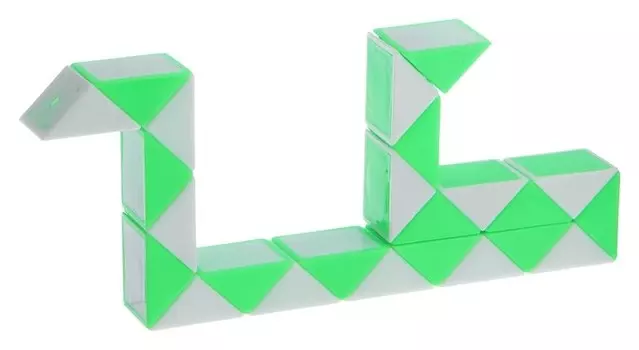 Головоломка Змейка Цвет белый/зеленый