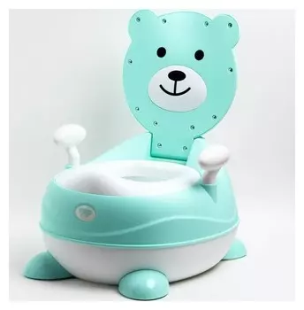Горшок детский «Мишка», цвет бирюзовый
