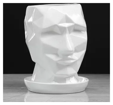 Горшок для цветов "Кай" 2 л, белый, глянец