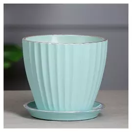 Горшок для цветов "Калифорния", бирюза, 1.3 л