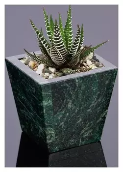 Горшок для цветов "Суккулент", наклонный, змеевик