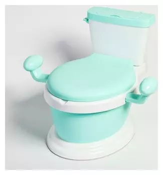 Горшок-унитаз с ручками, цвет голубой