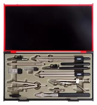 Готовальня Koh-i-noor 14 предметов, в пластиковом футляре