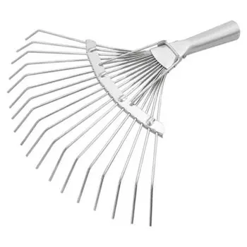 Грабли веерные 360 мм 18 зубьев оцинкованные без черенка сибртех 61780