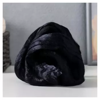 Гребенная лента 100% вискоза 50гр (02 черный)