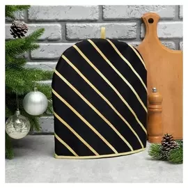 Грелка на чайник этель "Golden Lines" 28х28см, 100%хл, саржа 190 г/м2