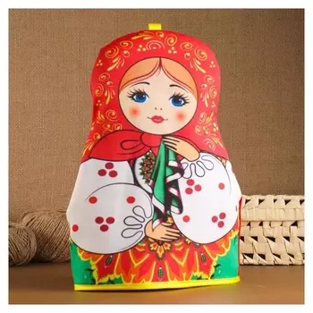 Грелка на чайник «Матрёшка», с платочком