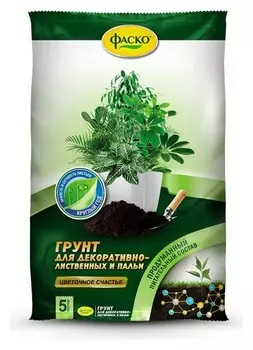 Грунт для декоративно-лиственных фаско цветочное счастье 5л тп0101цвс01