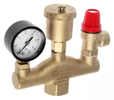 Группа безопасности Aqualink, для котлов отопления, 1", 3 бар