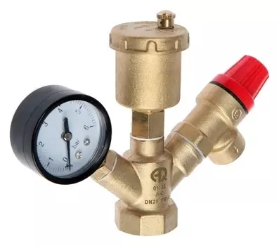 Группа безопасности Aqualink, для котлов отопления, 1", 3 бар, компакт