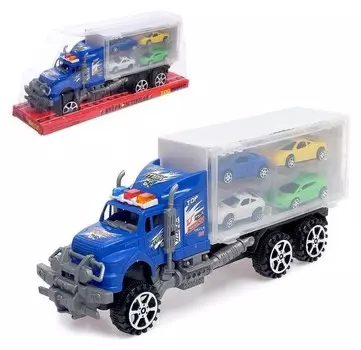 Грузовик инерционный «Автовоз», с 4 машинками