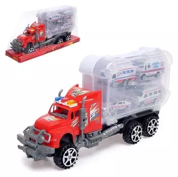 Грузовик инерционный «Полиция», с техникой