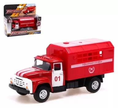 Грузовик металлический «Пожарная служба», масштаб 1:52, инерция