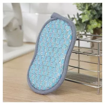 Губка для мытья посуды, 15×6 см, микрофибра, скрабер