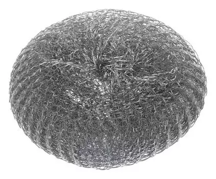 Губка (Мочалка) для посуды, металлическая "Лайма", большая (xxl), сетчатая, 100 грамм