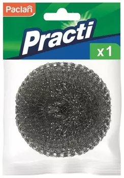 Губка (Мочалка) для посуды металлическая, спиральная, 15 г, Paclan "Practi Spiro", 408220