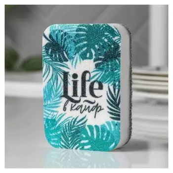 Губка поролоновая «Life в кайф» 9х6 см
