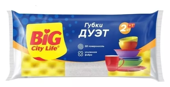 Губки кухонные профилированные Дуэт