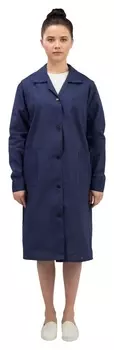 Халат рабочий женский/у02-хл синий (Р.44-46) 170-176