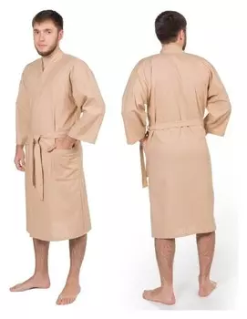 Халат вафельный мужской «Экономьия» размер 46-48