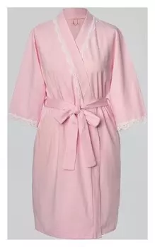 Халат женский Kaftan с кружевом, розовый, р. S (42-44)
