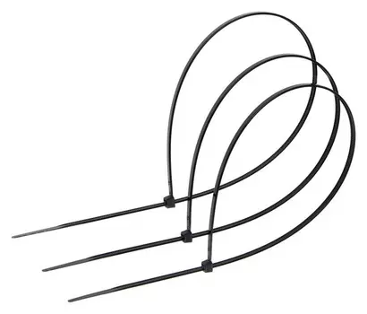 Хомут нейлоновый, 3,6х400 мм, черный, в упаковке 100 шт.