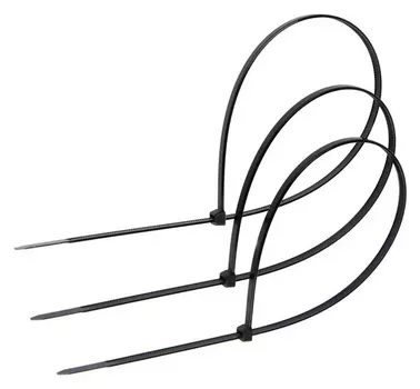 Хомут нейлоновый, 4,8х400 мм, черный, в упаковке 100 шт.