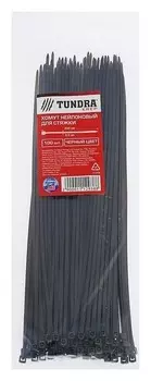 Хомут нейлоновый Tundra для стяжки, 2.5 х 200 мм, черный, в упаковке 100 шт.