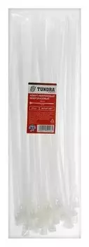 Хомут нейлоновый Tundra многоразовый 7.2 х 200 мм, белый, в упаковке 50 шт.