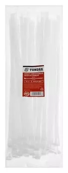 Хомут нейлоновый Tundra многоразовый 7.2 х 300 мм, белый, в упаковке 50 шт.