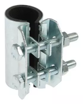 Хомут ремонтный, 3/4", длина 70 мм, оцинкованый