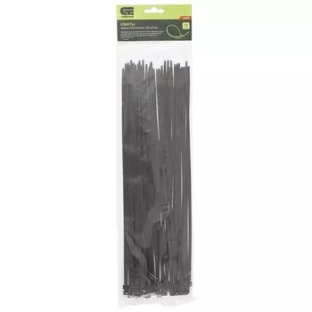 Хомуты, 350 X 4.8 мм, пластиковые, черные, 50 шт