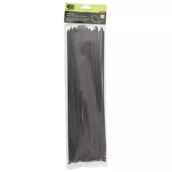 Хомуты, 370 X 3.6 мм, пластиковые, черные, 100 шт