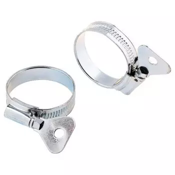 Хомуты металлические, червячные, 32-44 мм, ширина 12 мм, 2 штуки