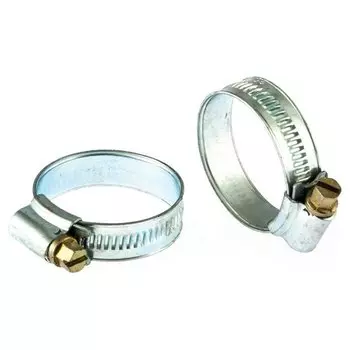 Хомуты металлические сибртех, 25-38 мм, ширина 12 мм, червячные, 2 штуки