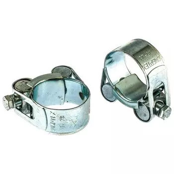 Хомуты металлические, силовые 26-28 мм, ширина 18 мм, шарнирный, W1, 2 шт