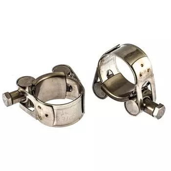 Хомуты металлические, силовые 29-31 мм, ширина 20 мм, шарнирный, W4, 2 шт