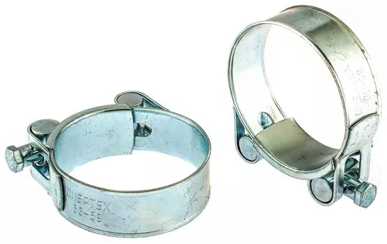 Хомуты металлические, силовые 56-59 мм, ширина 22 мм, шарнирный, W1, 2 шт