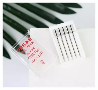 Иглы для бытовых швейных машин, для стрейч-ткани, №75/11, 5 шт