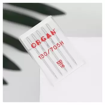 Иглы для бытовых швейных машин, универсальные, №100, 5 шт