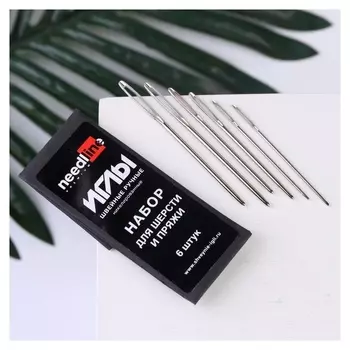 Иглы для шерсти и пряжи «», 6 шт