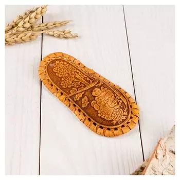 Игольница «Тапочек», 12×5×3 см, береста