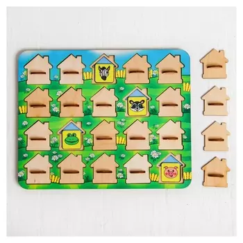 Игра для тренировки памяти «Мемо. домики» размер окошек: 4 × 4,5 см