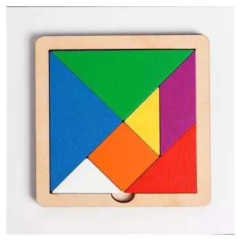 Игра головоломка деревянная «Танграм» (Цв, мал)