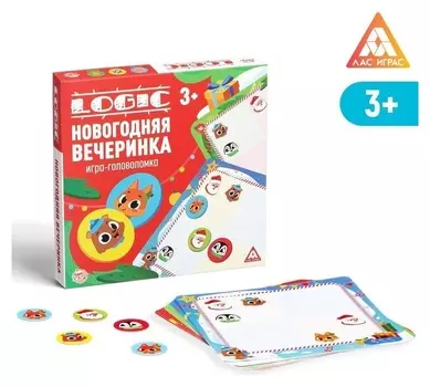 Игра-головоломка Logic Новогодняя вечеринка, 15 карт