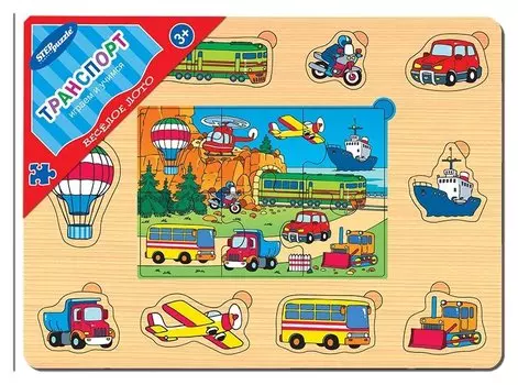 Игра из дерева "Весёлое лото. Транспорт"