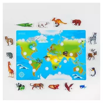 Игра на липучках Веселые липучки Животные Мира