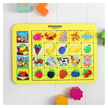 Игра настольная «Ассоциации: ягоды, животные, фрукты»