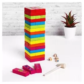 Игра настольная «Дженга + учимся считать» 26×4×16 см