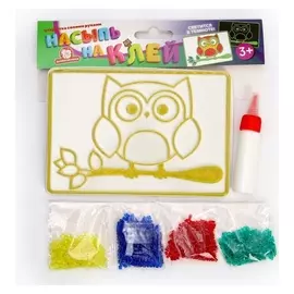 Игра «Насыпь на клей», светящаяся «сова» мини